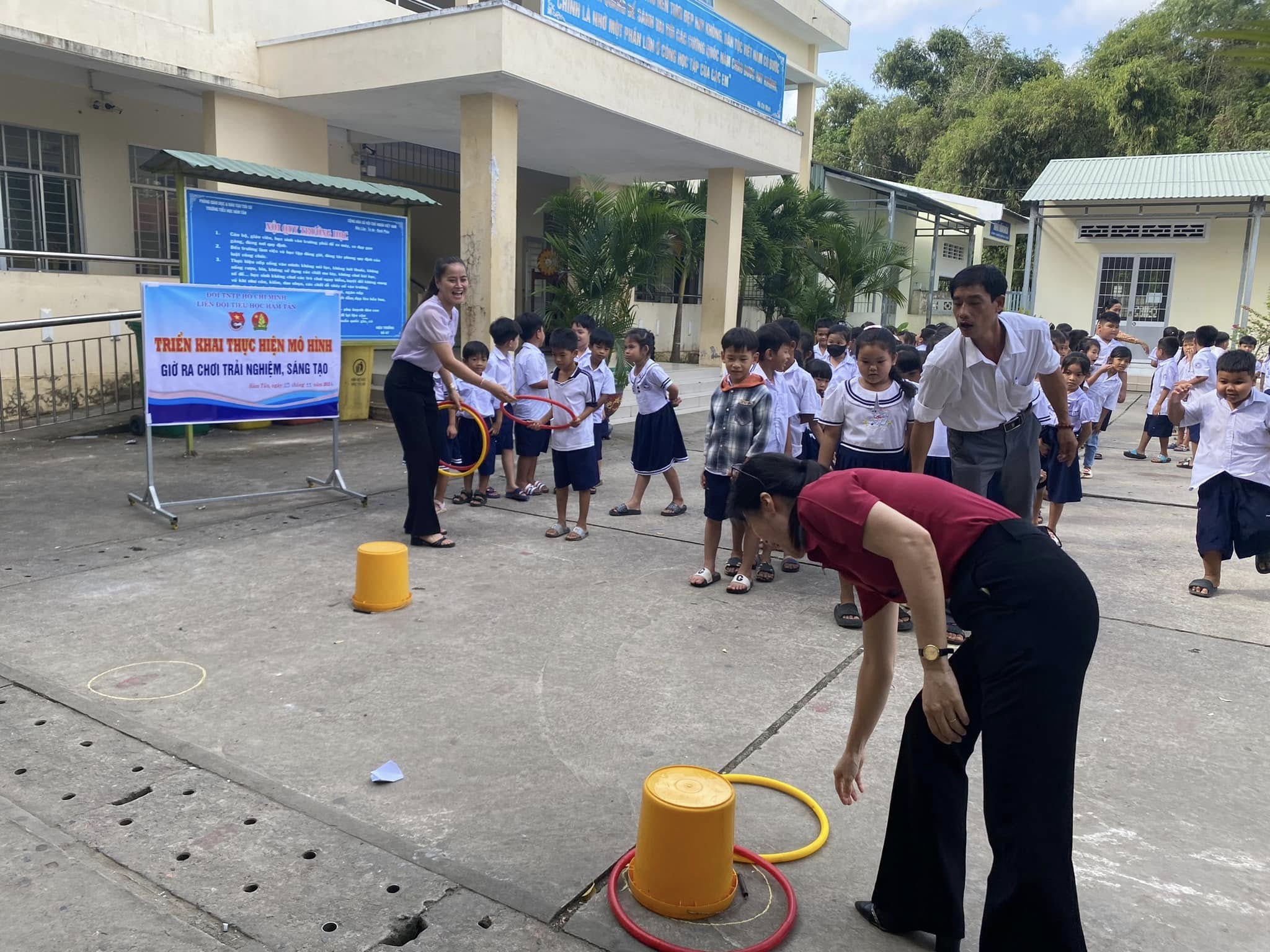 Mô hình giờ ra chơi trải nghiệm sáng tạo của Hội đồng Đội huyện Trà Cú